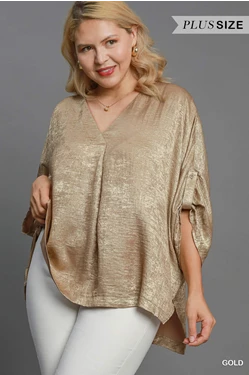 Oversized Metallic Top