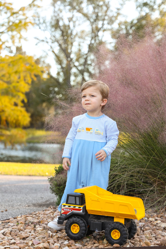 Trotter Street Construction Trucks Romper