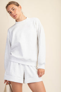 MODAL POLY SPAN SCUBA MOCK NECK PULLOVER