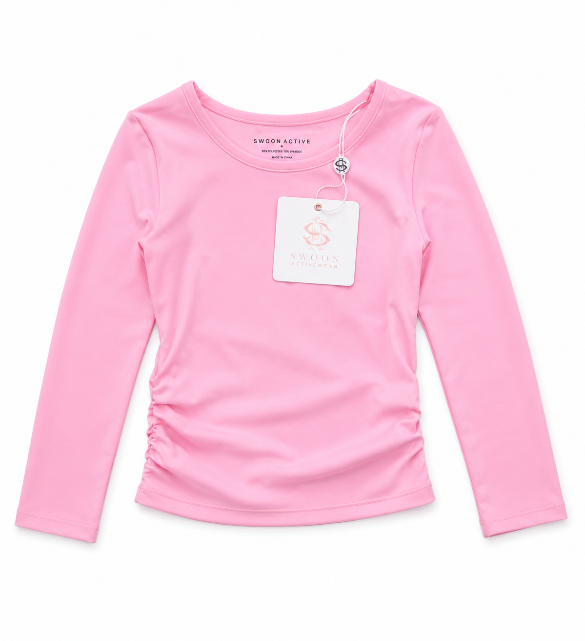 Swoon Kids bubblegum pink ruched top