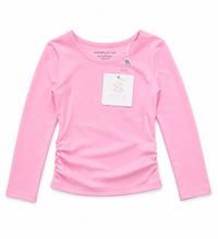 Swoon Kids bubblegum pink ruched top