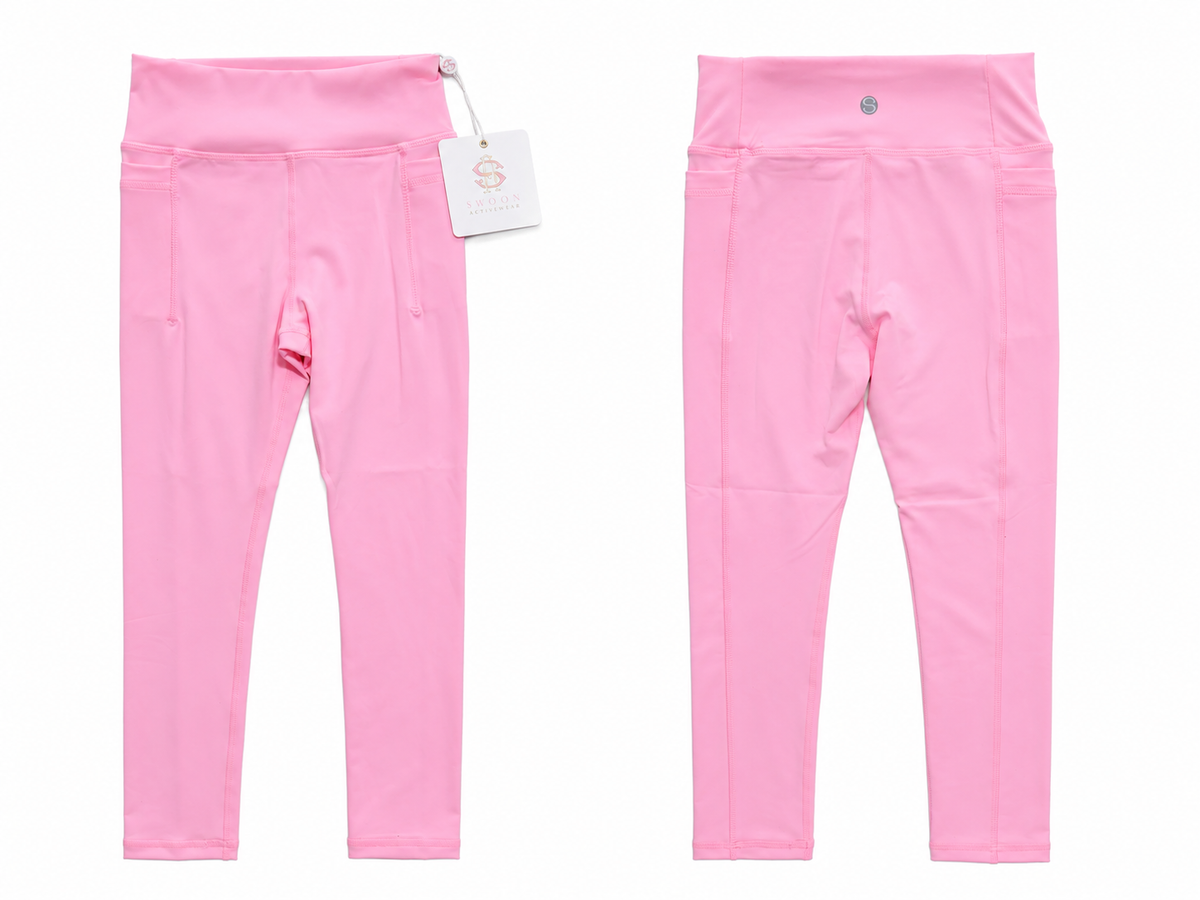 Swoon Kids bubblegum pink active leggings