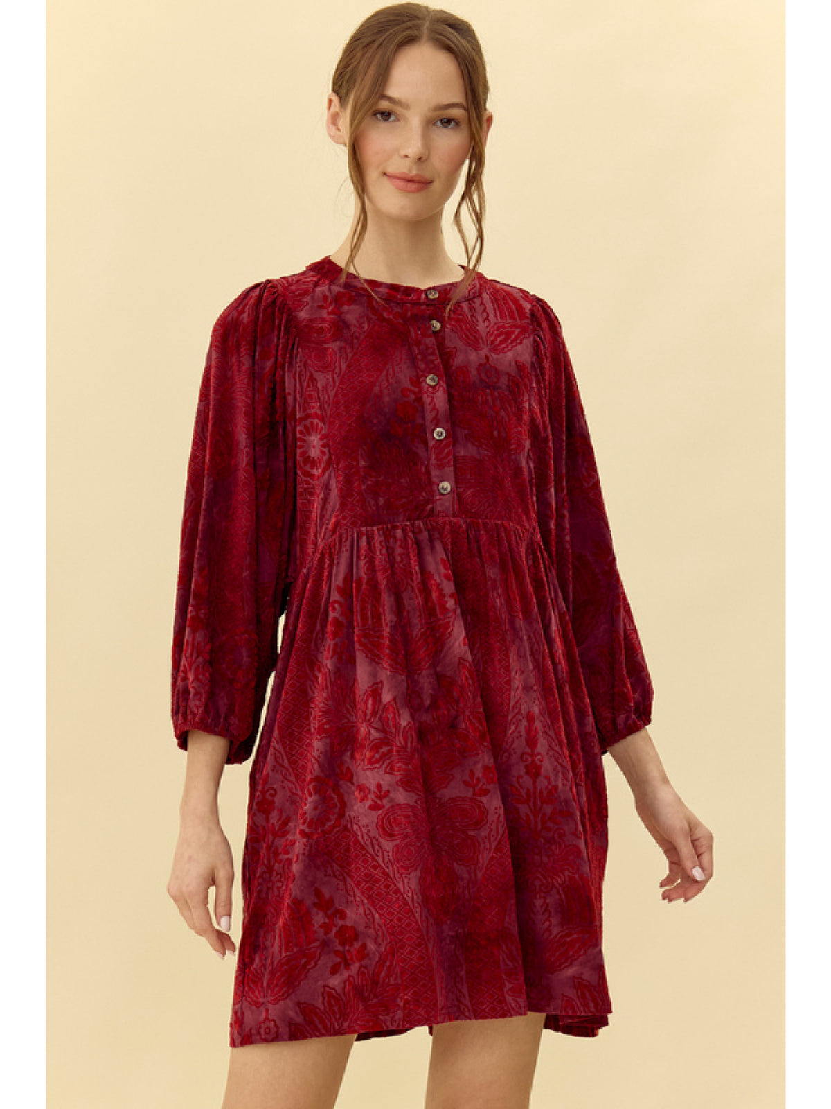 Velvet jacquard dress