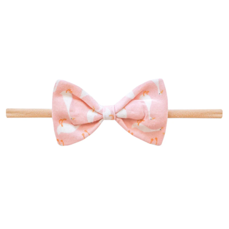 Copper Pearl Bowtie Nylon Bow