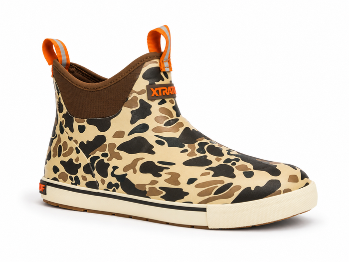 XTRATUF-Men's Xtratuf Camp Fleece Lined Ankle Outdoor Deck Boots - Duck Camo