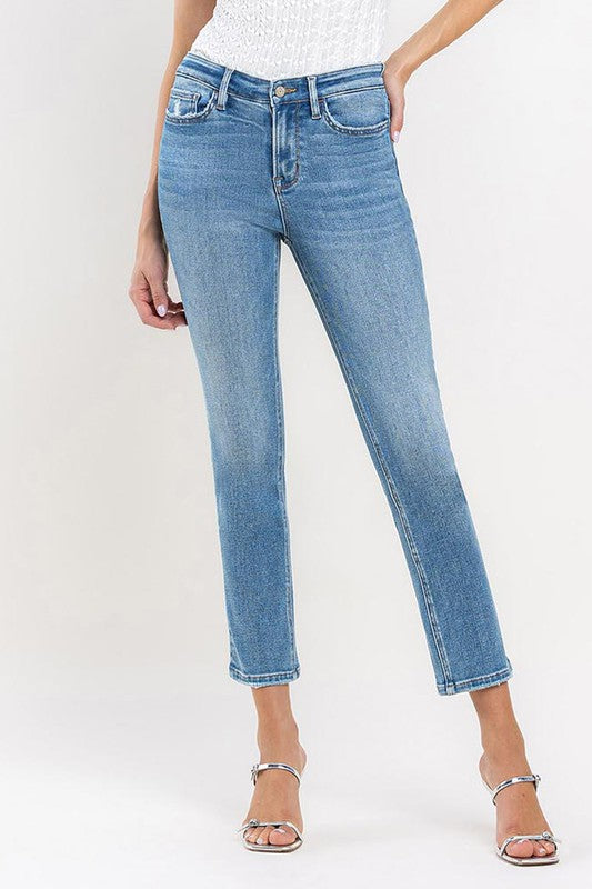 VERVET HIGH RISE SLIM STRAIGHT JEANS