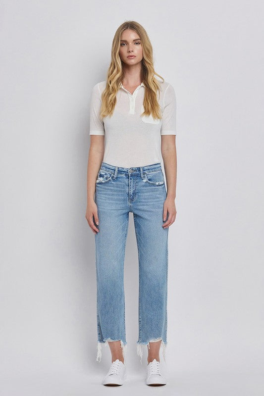 VERVET HIGH RISE REGULAR STRAIGHT JEANS