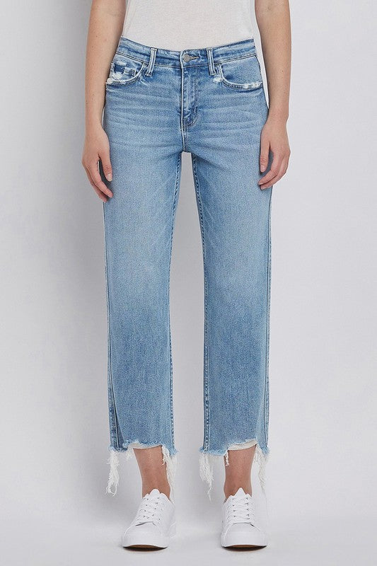 VERVET HIGH RISE REGULAR STRAIGHT JEANS