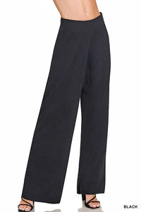 VISCOSE RIBBED SWEATER PANTS