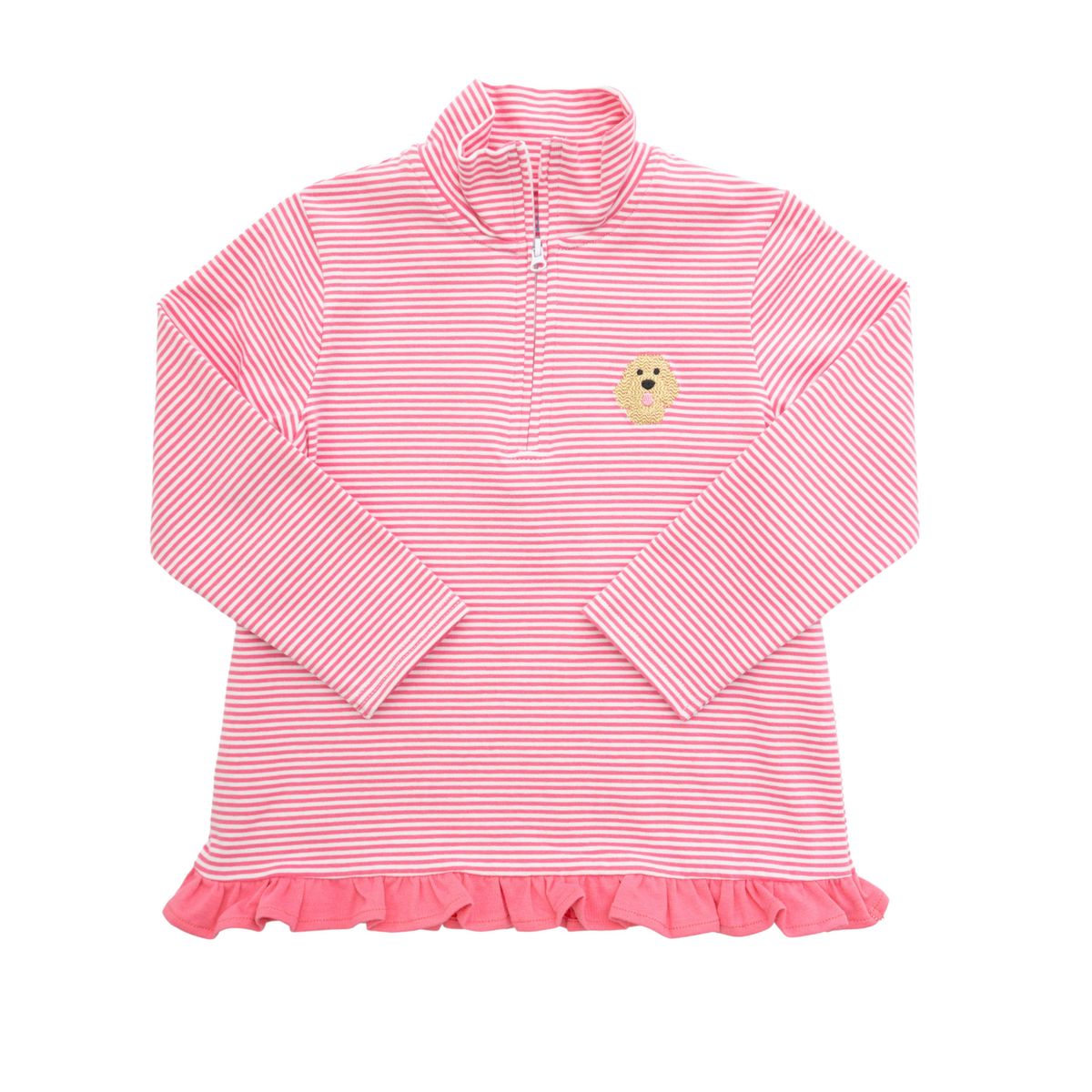 Itsy Bitsy Goldendoodle 1/4 Zip Ruffle Pullover