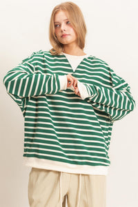 Striped Long Sleeve Pullover