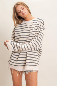 Striped Long Sleeve Pullover