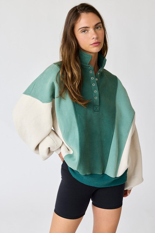 Emma Oversized Colorblock Sweatshirt