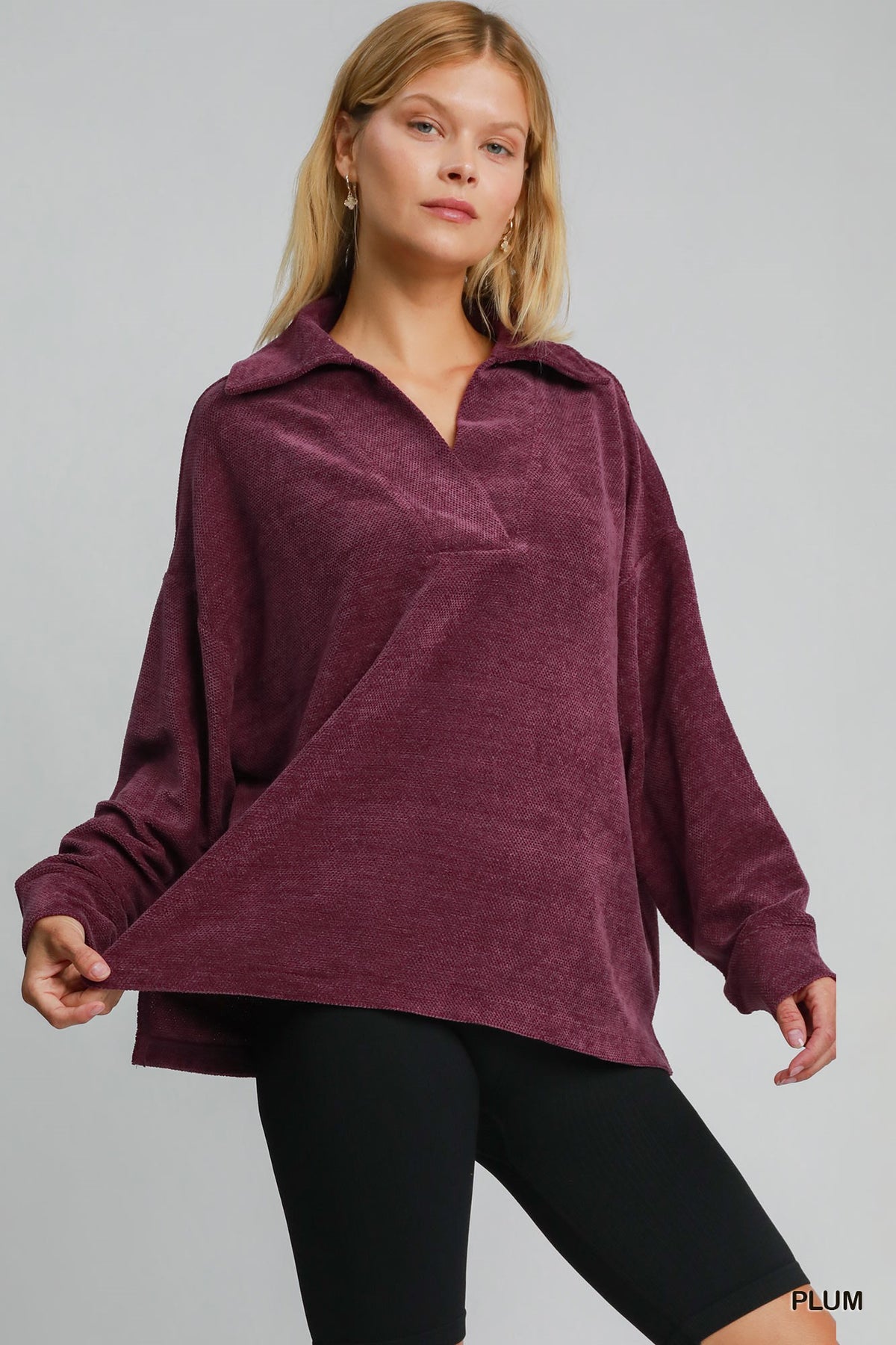 Chenille V-Neck Pullover