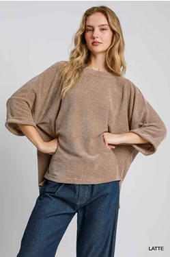 Oversized Round Neck Top