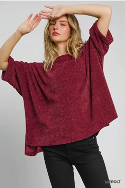 Oversized Round Neck Top