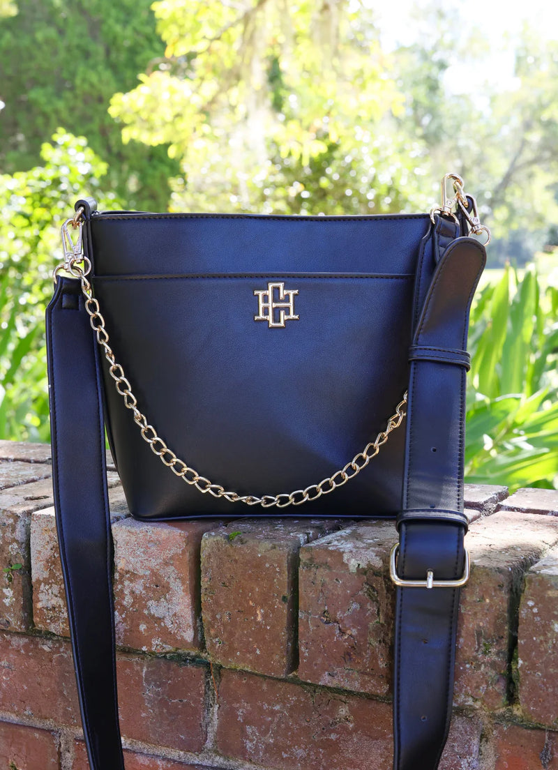 Caroline Hill Brielle Bucket Bag BLACK