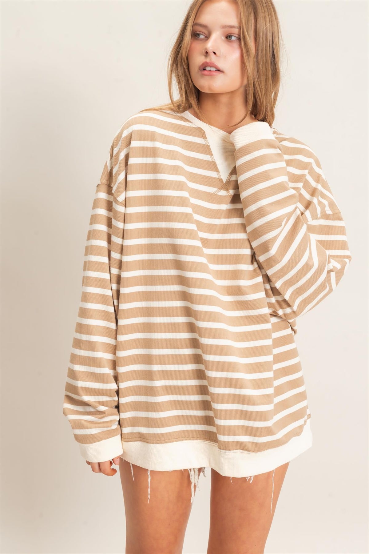 Striped Long Sleeve Pullover