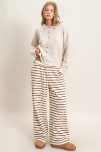 Striped Wide-leg Pants