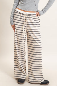 Striped Wide-leg Pants