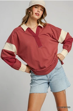 French Terry Long Sleeve Top