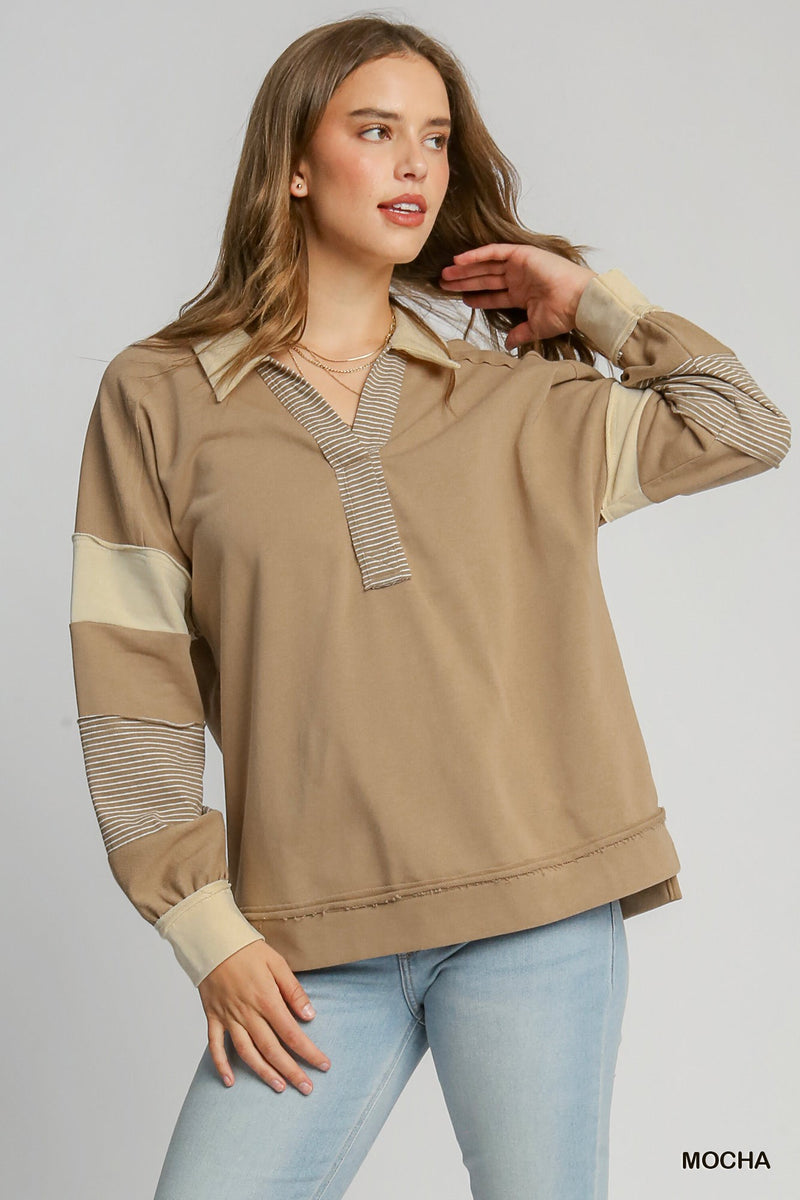 French Terry Long Sleeve Top