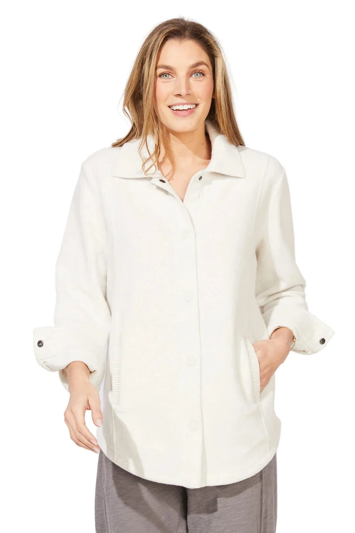 ESCAPE HEATHER FLEECE SHACKET