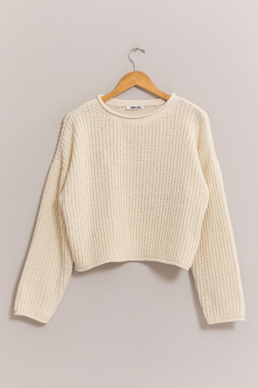 Rolled Edge Sweater