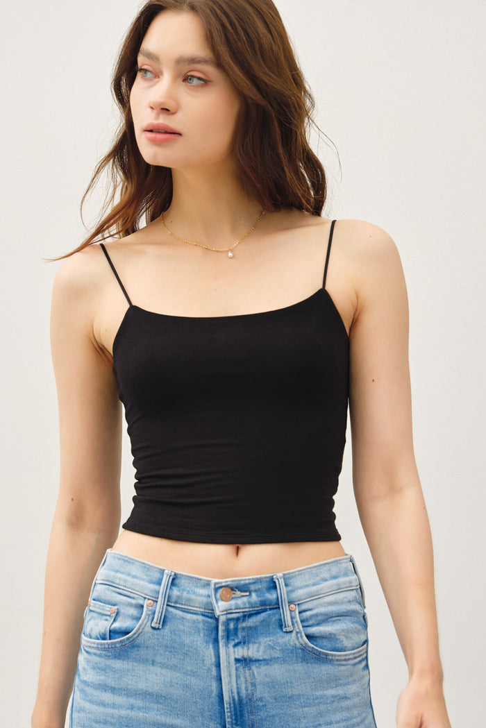cropped Spaghetti Tank