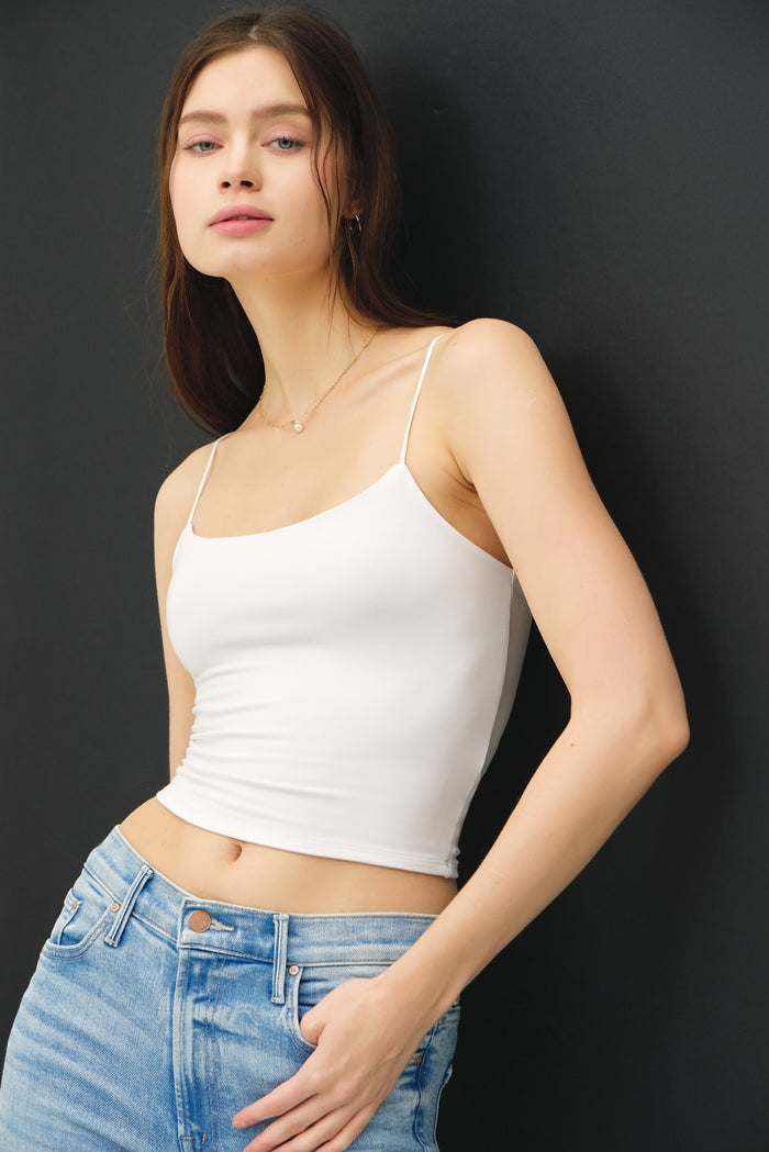 cropped Spaghetti Tank