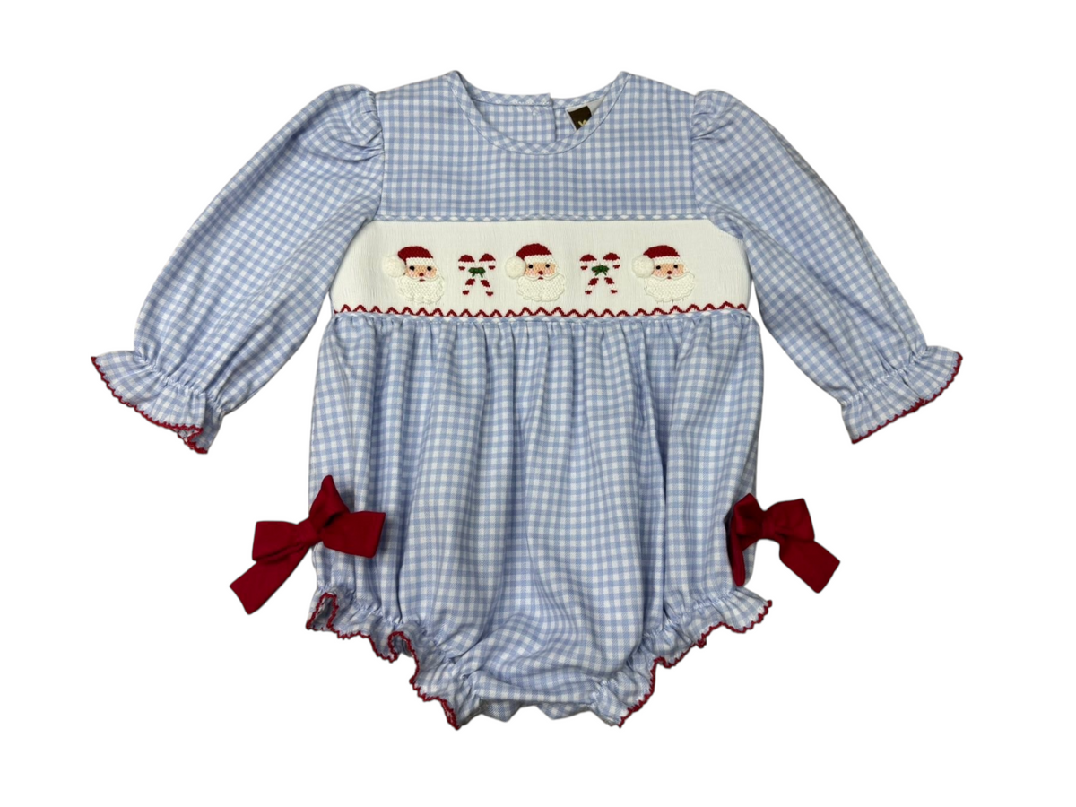 Banana Split Ho Ho Ho Smocked Girls Bubble