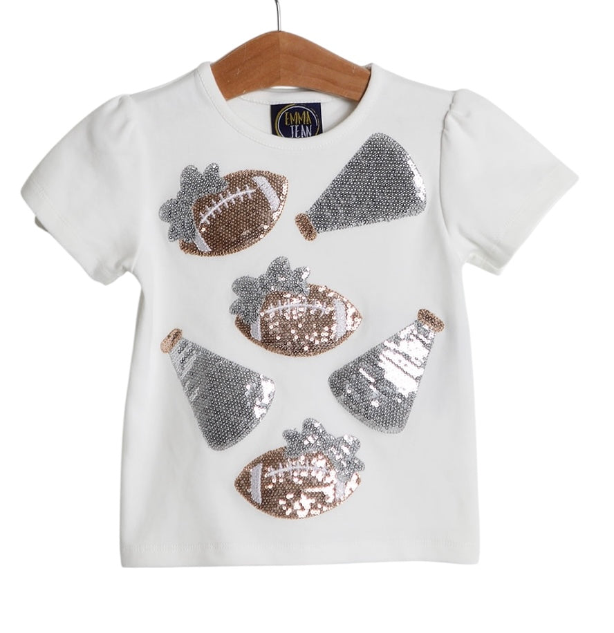Emma Jean Cheer Sparkle Applique T-shirt