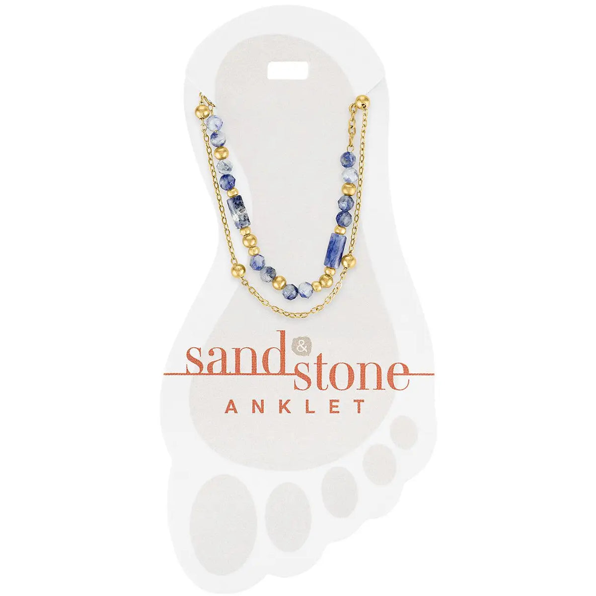 Sand & Stone Anklets Gold
