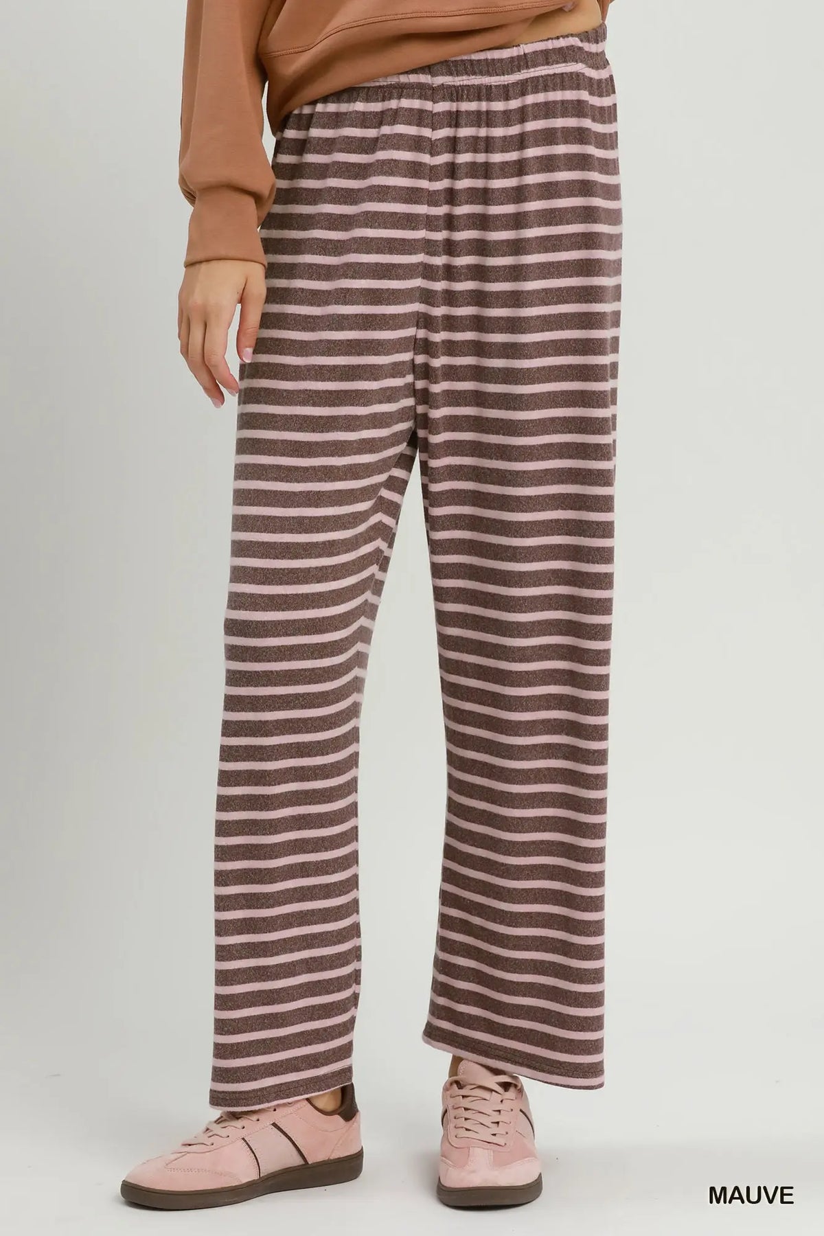 Striped Wide Leg Knit Pants