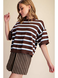 Crew-Neck Stripe Sweater