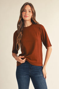 Round Neck Comfy Sweater Top
