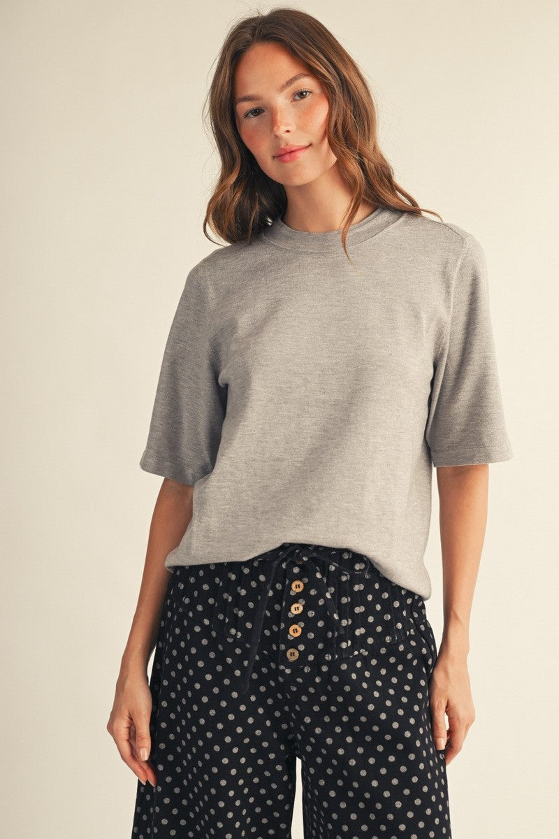 Round Neck Comfy Sweater Top