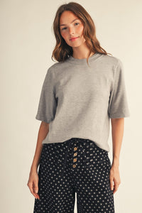 Round Neck Comfy Sweater Top