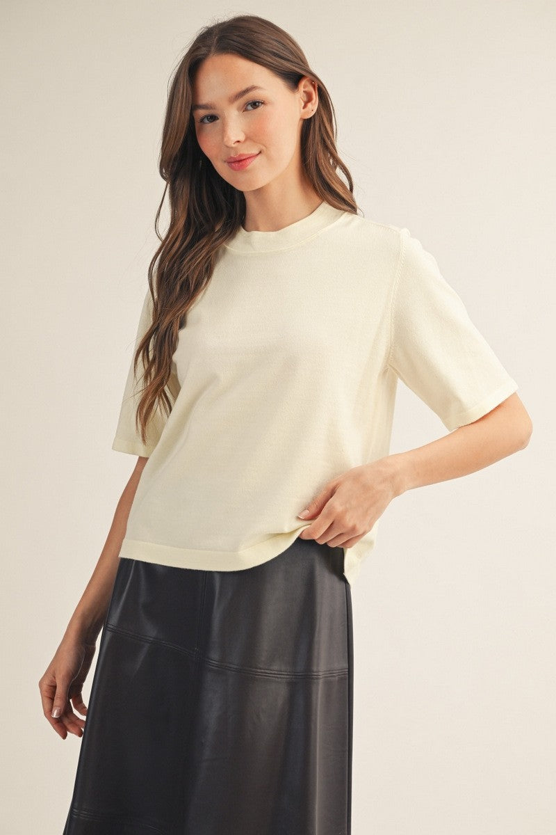 Round Neck Comfy Sweater Top