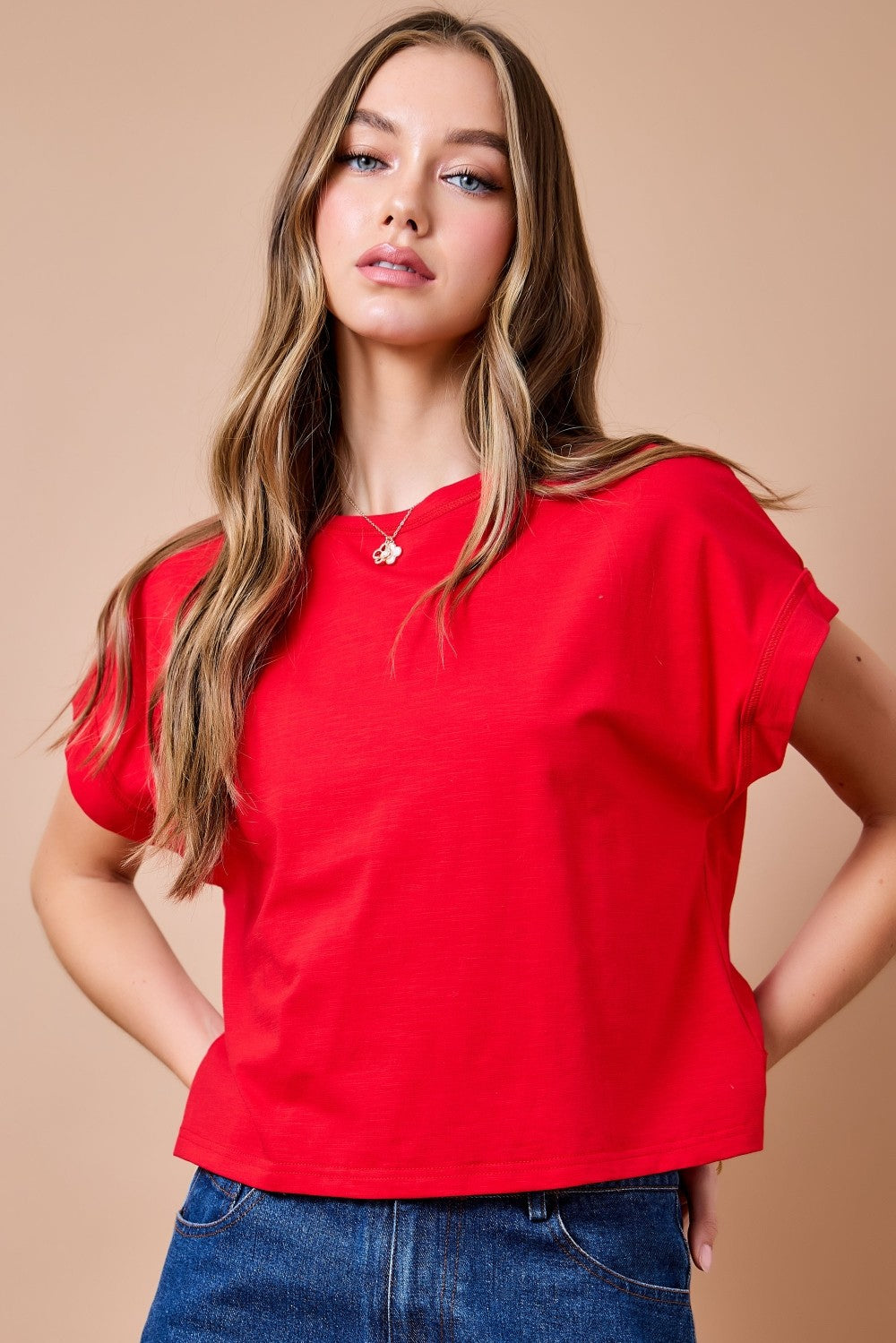 Workout Knit Lounge Top With Back Cutout Detail