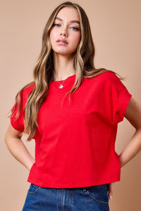 Workout Knit Lounge Top With Back Cutout Detail