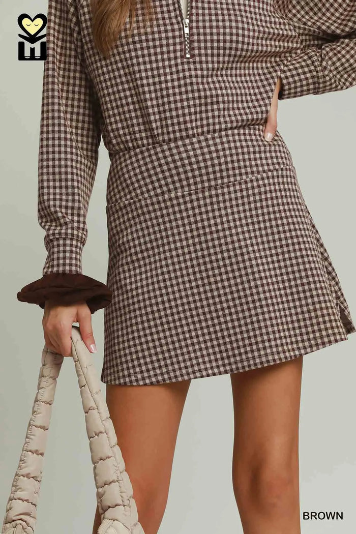 Gingham Plaid Skort