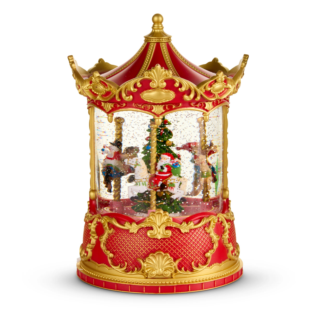 Raz 8.5" Animated Lighted Water Carousel