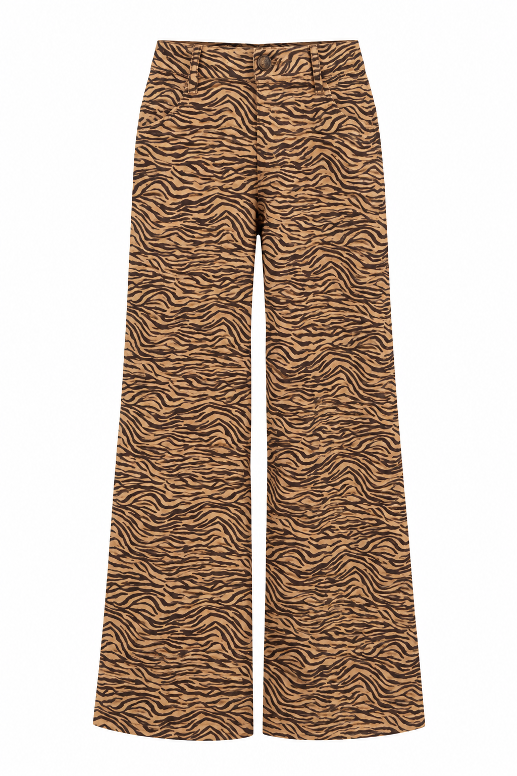 Tiger Suede Wide Leg Trousers