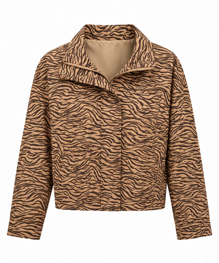 Tiger Suede Crop Jacket