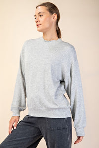 MODAL POLY SPAN SCUBA MOCK NECK PULLOVER