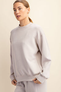 MODAL POLY SPAN SCUBA MOCK NECK PULLOVER