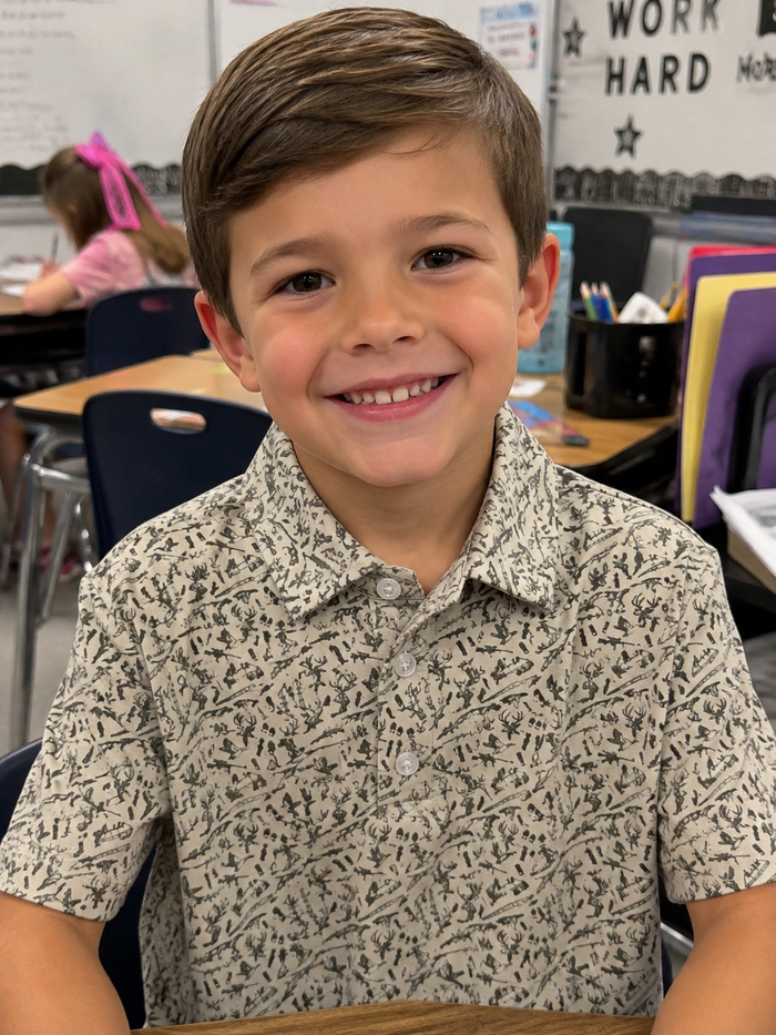 Meripex - Kids Polo - The Outdoorsman Print
