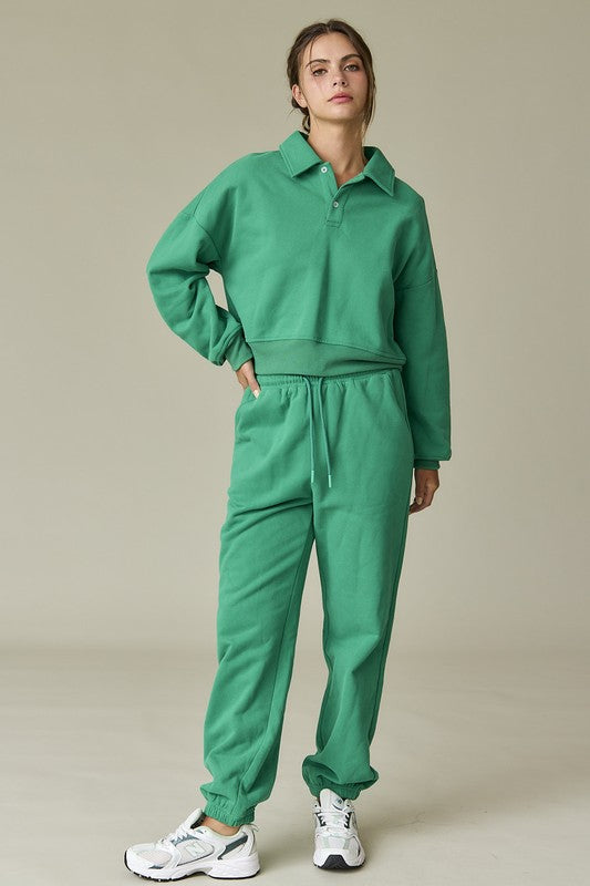 Lyla Polo Sweatshirt and Pants