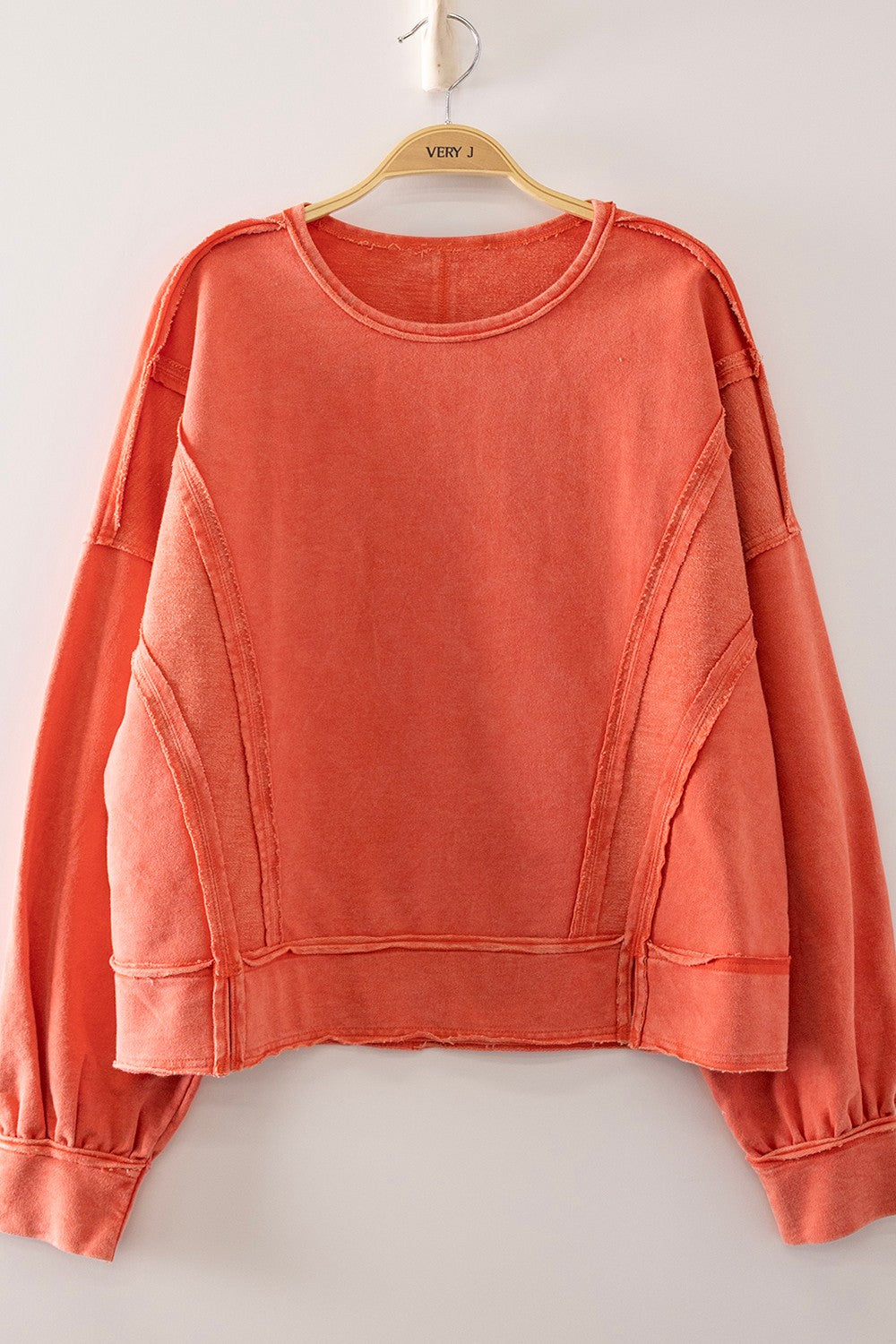 Vintage Washed Raw Edge Top